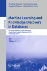 Buchcover Machine Learning and Knowledge Discovery in Databases