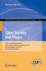 Buchcover Cyber Security and Privacy
