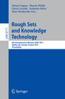 Buchcover Rough Sets and Knowledge Technology