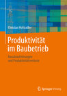 Buchcover Produktivität im Baubetrieb