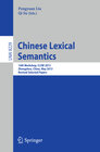 Buchcover Chinese Lexical Semantics