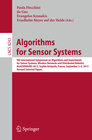 Buchcover Algorithms for Sensor Systems