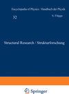 Buchcover Structural Research / Strukturforschung
