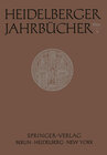 Buchcover Heidelberger Jahrbücher X