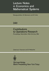 Buchcover Contributions to Operations Research