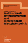 Buchcover Multinationale Unternehmungen und internationale Wirtschaftspolitik