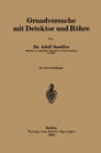 Buchcover Grundversuche mit Detektor und Röhre
