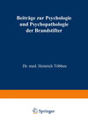 Buchcover Beiträge zur Psychologie und Psychopathologie der Brandstifter