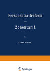Buchcover Personentarifreform und Zonentarif