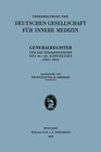 Buchcover Generalregister für die Verhandlungen des 44.–69. Kongresses (1932–1963)