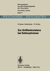 Buchcover Zur Größenkonstanz bei Schizophrenen