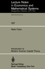 Buchcover Introduction to Modern Austrian Capital Theory