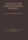 Buchcover Elemente der Ersten Hauptgruppe (Einschl. Ammonium)