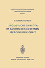 Buchcover Linguistische Einheiten im Rahmen der modernen Sprachwissenschaft