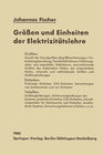 Buchcover Größen und Einheiten der Elektrizitätslehre