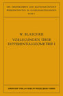 Buchcover Vorlesungen über Differentialgeometrie und geometrische Grundlagen von Einsteins Relativitätstheorie I