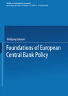 Buchcover Foundations of European Central Bank Policy