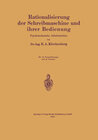 Buchcover Rationalisierung der Schreibmaschine und ihrer Bedienung