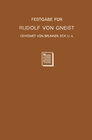 Buchcover Festgabe für Rudolf von Gneist zum Doktorjubiläum am XX. November MDCCCLXXXVIII