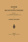 Buchcover Äther und Relativitäts-Theorie