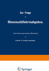 Buchcover Zur Frage der Binnenschiffahrtsabgaben