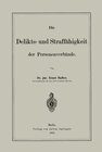 Buchcover Die Delikts- und Straffähigkeit der Personenverbände