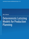 Buchcover Deterministic Lotsizing Models for Production Planning