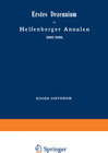 Buchcover Erstes Dezennium der Helfenberger Annalen 1886/1895 / Helfenberger Annalen 1896