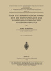 Buchcover Über das Morphologische Wesen und die Histopathologie der Hereditaer-Systematischen Nervenkrankheiten