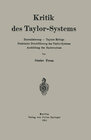 Buchcover Kritik des Taylor-Systems