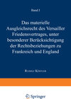 Buchcover Das Materielle Ausgleichsrecht des Versailler Friedensvertrages