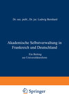 Buchcover Akademische Selbstverwaltung in Frankreich und Deutschland