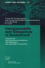 Buchcover Energiemodelle zum Klimaschutz in Deutschland
