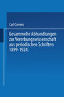 Gesammelte Abhandlungen zur Vererbungswissenschaft aus periodischen Schriften 1899-1924. Zum 60. Geburtstag von C. E. Co width=