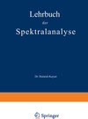 Buchcover Lehrbuch der Spektralanalyse