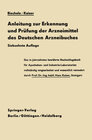Buchcover Anleitung zur Erkennung und Prüfung der Arzneimittel des Deutschen Arzneibuches