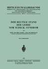 Buchcover Der heutige Stand der Lehre vom Sudeck-Syndrom