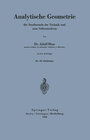 Buchcover Analytische Geometrie für Studierende der Technik und zum Selbststudium