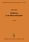 Buchcover Einführung in die Mikrowellenphysik