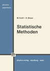 Buchcover Statistische Methoden für Wirtschafts- und Sozial- wissenschaften.