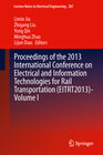 Buchcover Proceedings of the 2013 International Conference on Electrical and Information Technologies for Rail Transportation (EIT