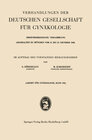 Buchcover Verhandlungen der Deutschen Gesellschaft für Gynäkologie