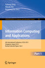 Buchcover Information Computing and Applications