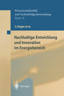 Buchcover Nachhaltige Entwicklung und Innovation im Energiebereich