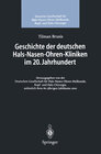Buchcover Geschichte der deutschen Hals-Nasen-Ohren-Kliniken im 20. Jahrhundert