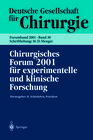 Buchcover Chirurgisches Forum 2001 für experimentelle und klinische Forschung