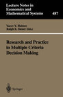 Buchcover Research and Practice in Multiple Criteria Decision Making