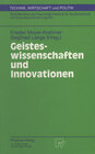 Buchcover Geisteswissenschaften und Innovationen