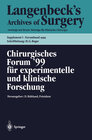 Buchcover Chirurgisches Forum ’99 für experimentelle und klinische Forschung
