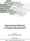 Buchcover Mathematical Methods in Program Development